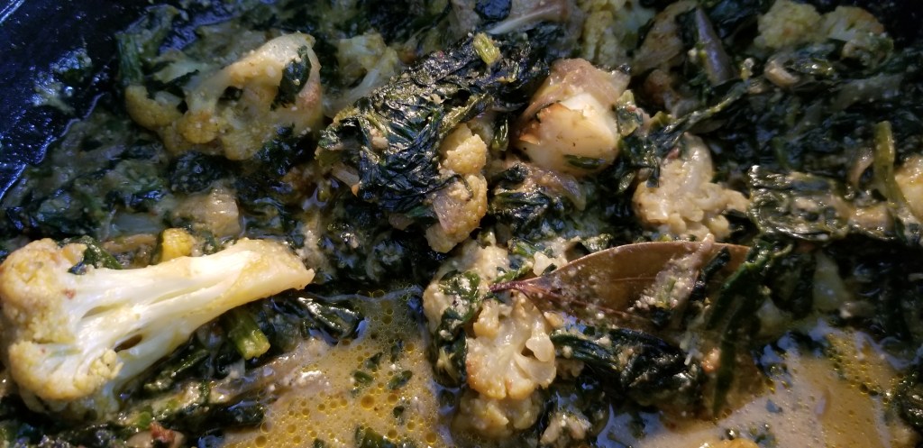 Cauliflower with Spinach / Palak&nbsp;Gobi