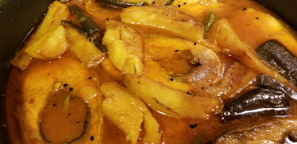Baba’s Begoon Maach (Fish with&nbsp;Eggplant)