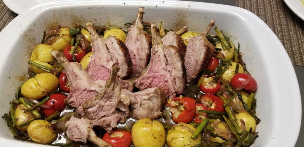 Dinner at Tahoe – Pesto Alla Genovese and Lamb&nbsp;Chops